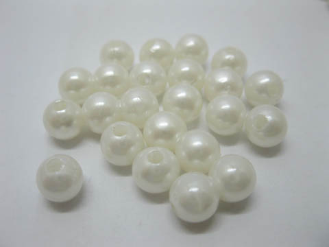 2000 Ivory Round Simulate Pearl Loose Beads 8mm - Click Image to Close