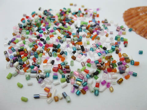 1Packs Bugles Glass Tube Beads Mixed Color - Click Image to Close