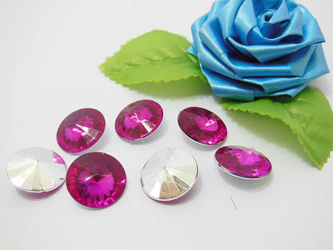 200 Diamond Confetti 18mm Wedding Party Table Scatter - Fushia - Click Image to Close
