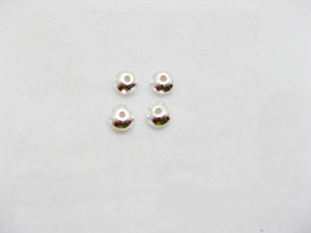 50pcs 925.Sterling silver Flat Round spacer bead 3.4mm - Click Image to Close