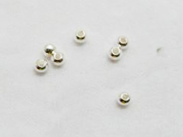 100pcs 925.Sterling silver Round spacer bead 2.5mm - Click Image to Close