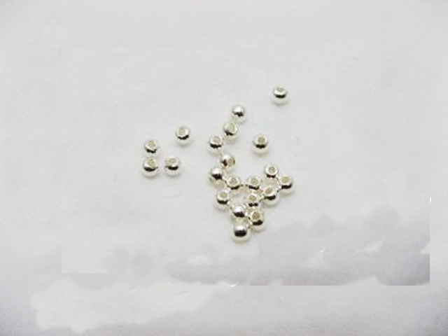 100pcs 925.Sterling silver Round spacer bead 2mm - Click Image to Close