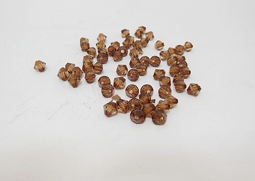 6200 Coffee Faceted Bicone Beads Jewellery Finding 6mm - Click Image to Close