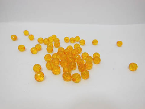 1800Pcs Orange Faceted Round Beads Jewellery Finding 8mm - Click Image to Close