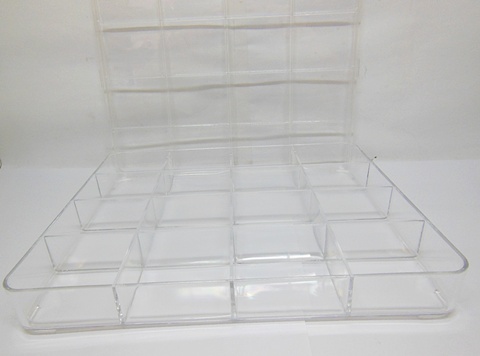 1Pc Bead Storage Boxes 16 Compartment Organizer Tray w/Lid - Click Image to Close