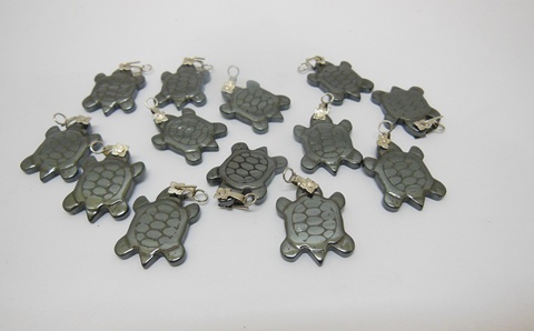 98 Fashion Hematite Turtle Pendants Wholesale - Click Image to Close