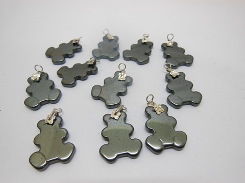 98 Fashion Hematite Bear Pendants Wholesale - Click Image to Close