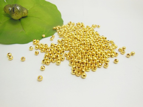 5000 Golden Plated Round Ball Beads 4mm Spacer Finding - Click Image to Close