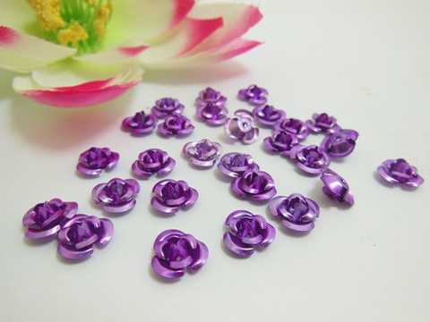 950pcs Light Purple Rose Flower Beads Findings 8mm - Click Image to Close