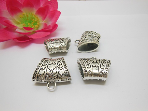 40Pcs New Charms Flower Hollow Alloy Beads Pendants - Click Image to Close