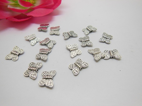 100Pcs Butterfly Shape Carved Spacer Beads Jewellery Finding - Click Image to Close