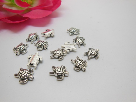 100Pcs Tortoise Shape Carved Spacer Beads Jewellery Finding - Click Image to Close