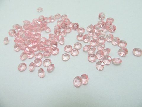 1000 Pink Diamond Confetti 6mm Wedding Table Scatter - Click Image to Close
