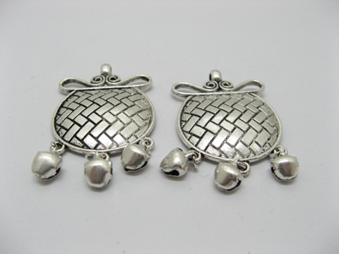 20pcs Metal Pendants with Three Bell yw-ac-mp2 - Click Image to Close