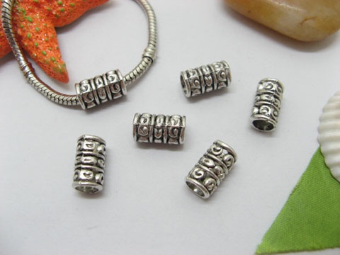 20pcs Tibetan Silver Column Beads Fit European Beads Yw-pa-mb77 - Click Image to Close