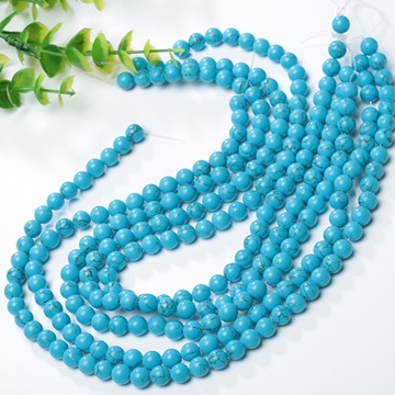 10Strands X 67Pcs Turquoise 6mm Round beads Wholesale - Click Image to Close