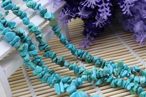 10Strands X 250Pcs Green Turquoise Chips Beads Jewelry Making - Click Image to Close