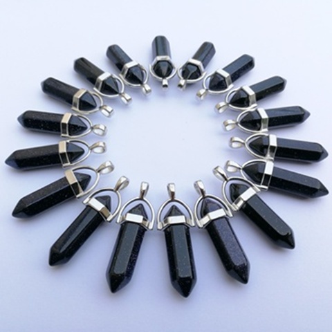 10X Dark Blue Dinas Pendant Hexagon Prism Beads Charms 10X Dark Blue Dinas Pendant Hexagon Prism Beads Charms