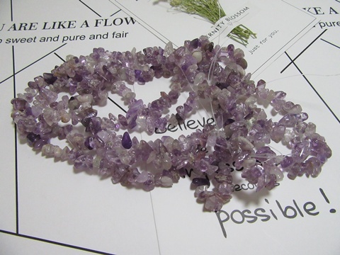 10Strands x 220Pcs Amethyst Chips Beads for Jewelry Making - Click Image to Close