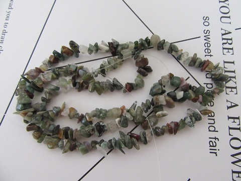 10Strands X 240Pcs Indian Agate Chips Beads Jewelry Making - Click Image to Close