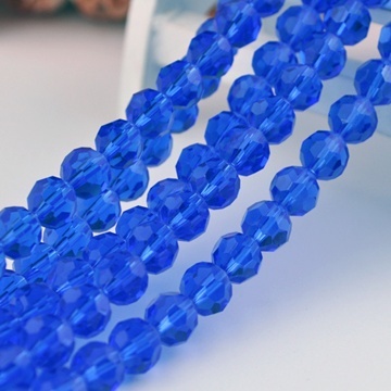 10Strand x 72Pcs Blue Rondelle Faceted Crystal Beads 8mm - Click Image to Close