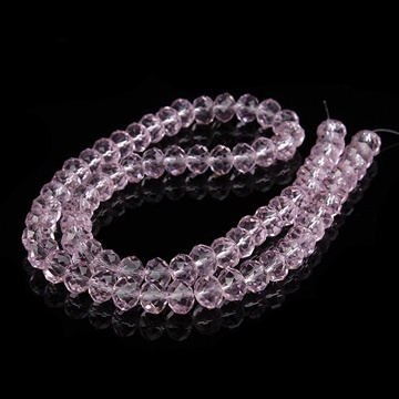 10Strand x 72Pcs Pink Rondelle Faceted Crystal Beads 8mm - Click Image to Close