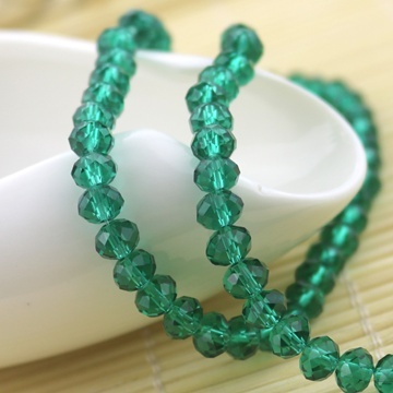 10Strand x 72Pcs Green Rondelle Faceted Crystal Beads 8mm - Click Image to Close