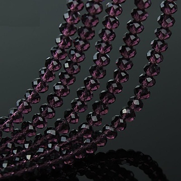10Strand x 72Pcs Purple Rondelle Faceted Crystal Beads 8mm - Click Image to Close