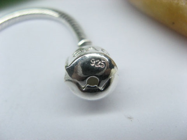 5Pcs Silver Love Clasp Bracelet Fit European Beads 23cm - Click Image to Close