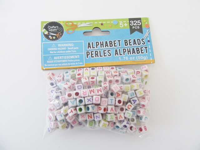 24Packs x 325pcs Alphabet Beads Letter Cube Beads 6x6mm - Click Image to Close