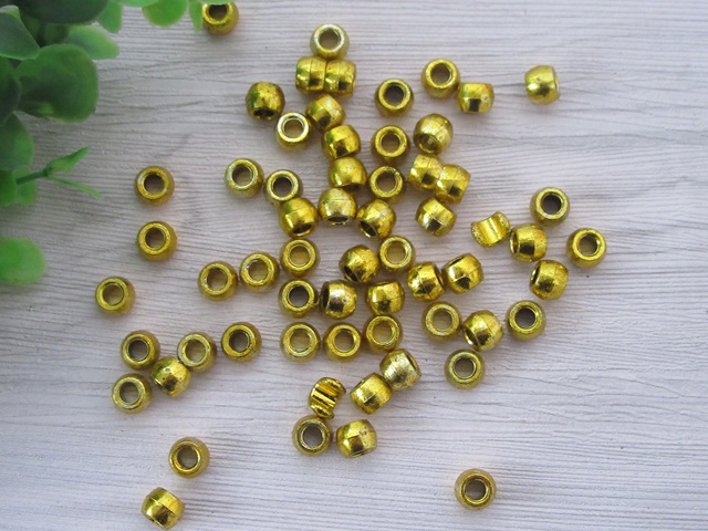 2100pcs Goldem Plated Pony Beads Jewelry Finding - Click Image to Close
