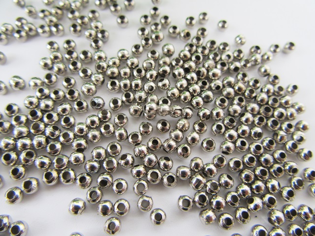10000 Nickle Plated Round Crimp Beads 3mm Wholesale - Click Image to Close