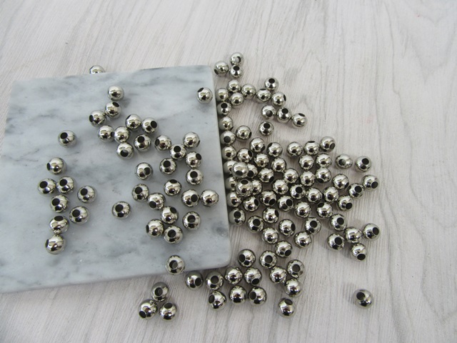 450Pcs Nickle Round Spacer Beads Jewellery Finding 8mm - Click Image to Close