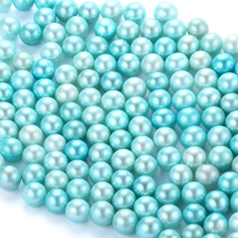 1000 Blue Round Simulate Pearl Loose Beads 8mm - Click Image to Close