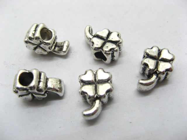100 Charms Metal Leaves European Beads ac-sp516 - Click Image to Close