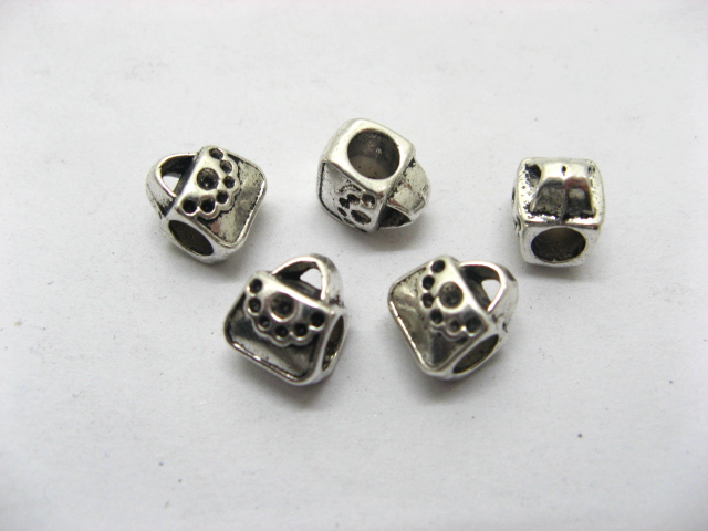 100 Charms Metal Handbag European Beads ac-sp517 100 Charms Metal Handbag European Beads ac-sp517