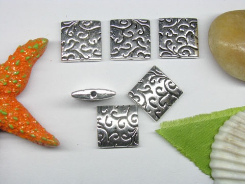 20pcs Metal Square Beads yw-ac-mb39 - Click Image to Close