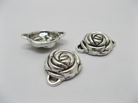 50pcs Metal Beautiful Rose Bead Cap yw-ac-bc5 - Click Image to Close