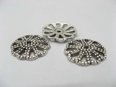 100pcs Metal Cut Out Design Filigree Flower Bead Cap yw-ac-bc6 - Click Image to Close