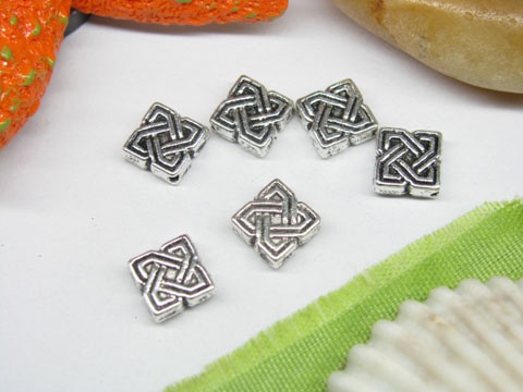 100pcs Metal Greek Square Beads yw-ac-mb15 - Click Image to Close