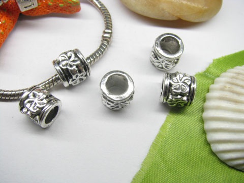 20pcs Metal Flower Barrel Beads yw-ac-mb36 - Click Image to Close