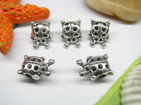 20pcs Metal Lovely Ladybug Beads yw-ac-mb89 - Click Image to Close