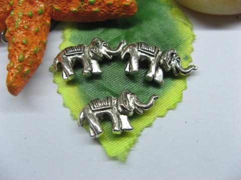 20pcs Metal Elephant Shaped Beads - Click Image to Close