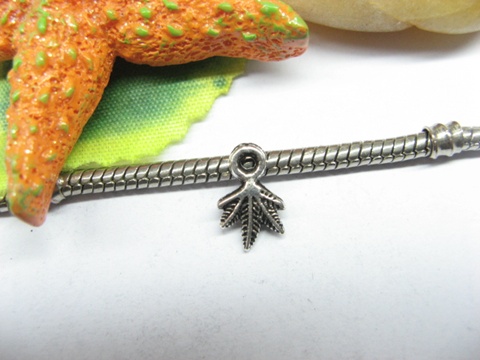100pcs Maple Metal Charms - Click Image to Close
