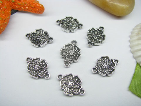 100pcs Metal Flower Charms yw-ac-mc11 - Click Image to Close