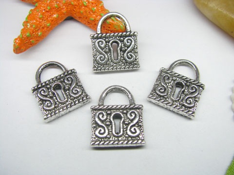 20pcs Metal Lock Charms yw-ac-mc16 - Click Image to Close