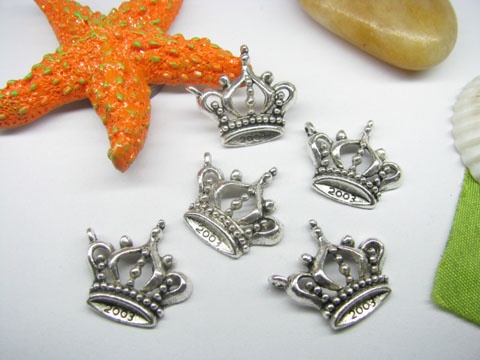 20pcs Metal Princess Crown Charms yw-ac-mc23 - Click Image to Close