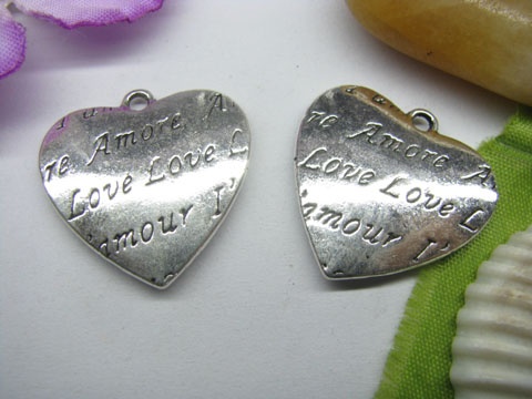 20pcs Metal Cute Heart Charms yw-ac-mc31 - Click Image to Close