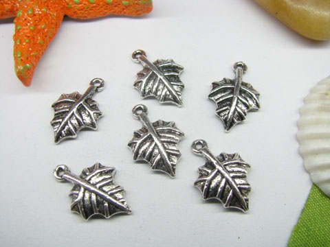 20pcs Metal Maple Leaf Charms yw-ac-mc48 - Click Image to Close