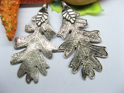 20pcs Tibetan Silver Leaf Pendants - Click Image to Close